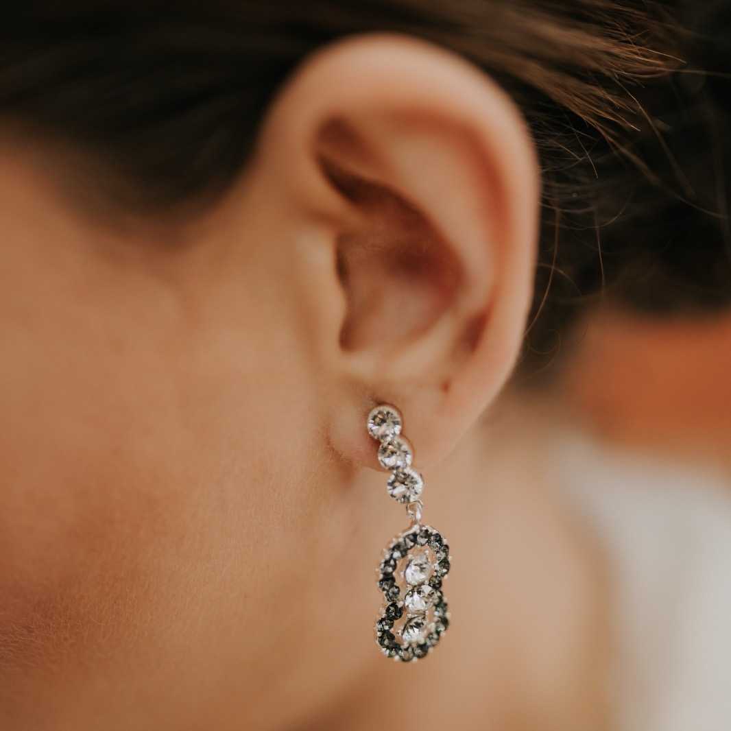 Pendientes Minuit plata